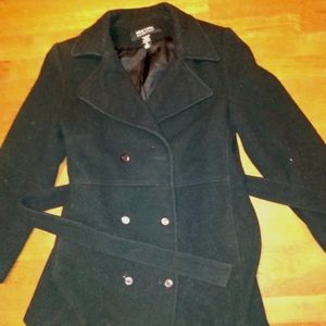 New York & company black peacoat